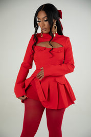 Visionary Woman Red Skort Jumpsuit Clothing Ellaé Lisqué