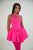 Serenade of Love Hot Pink Corset Mini Dress