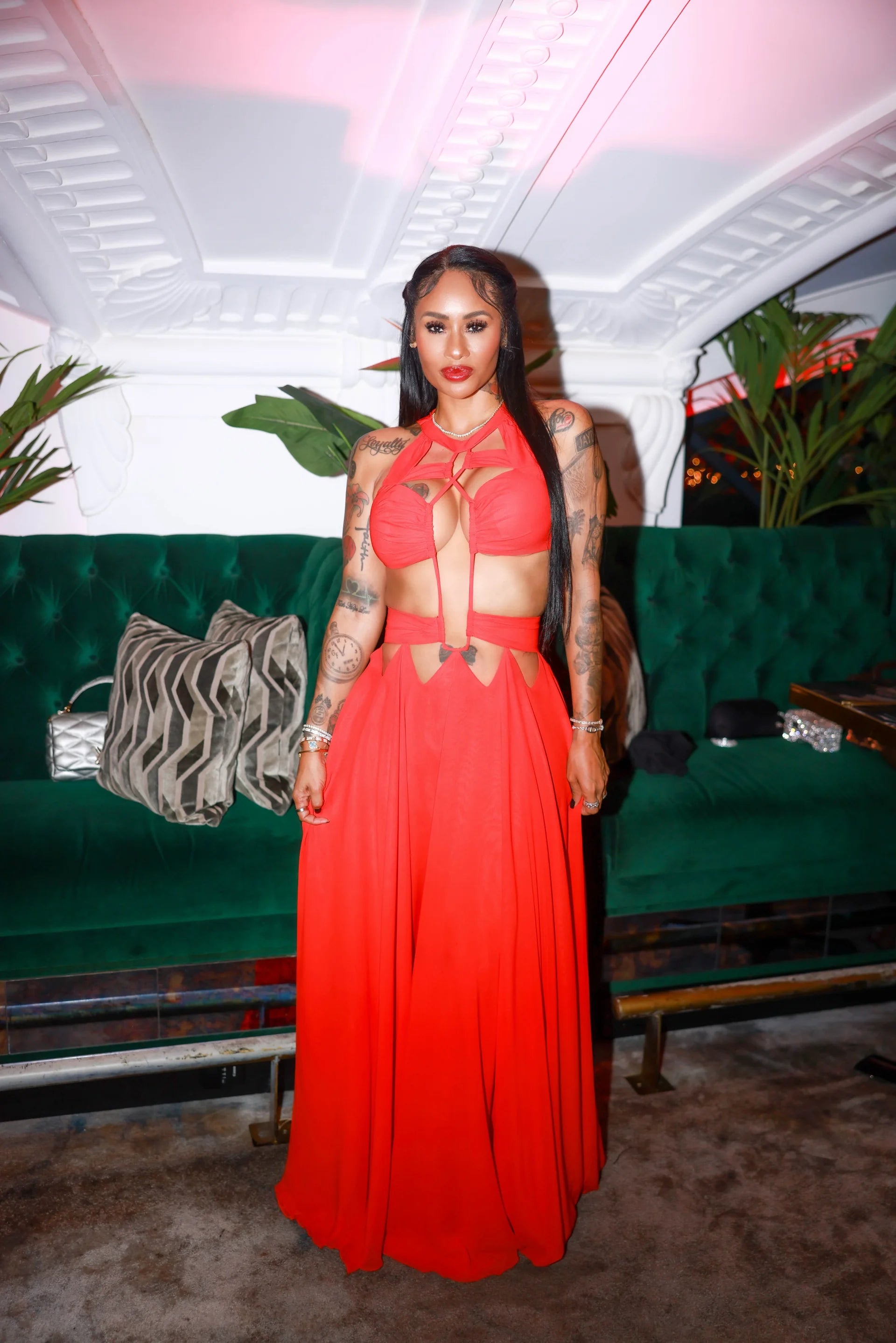 Summer Stunner Red Chiffon Maxi Dress Dresses Ellaé Lisqué