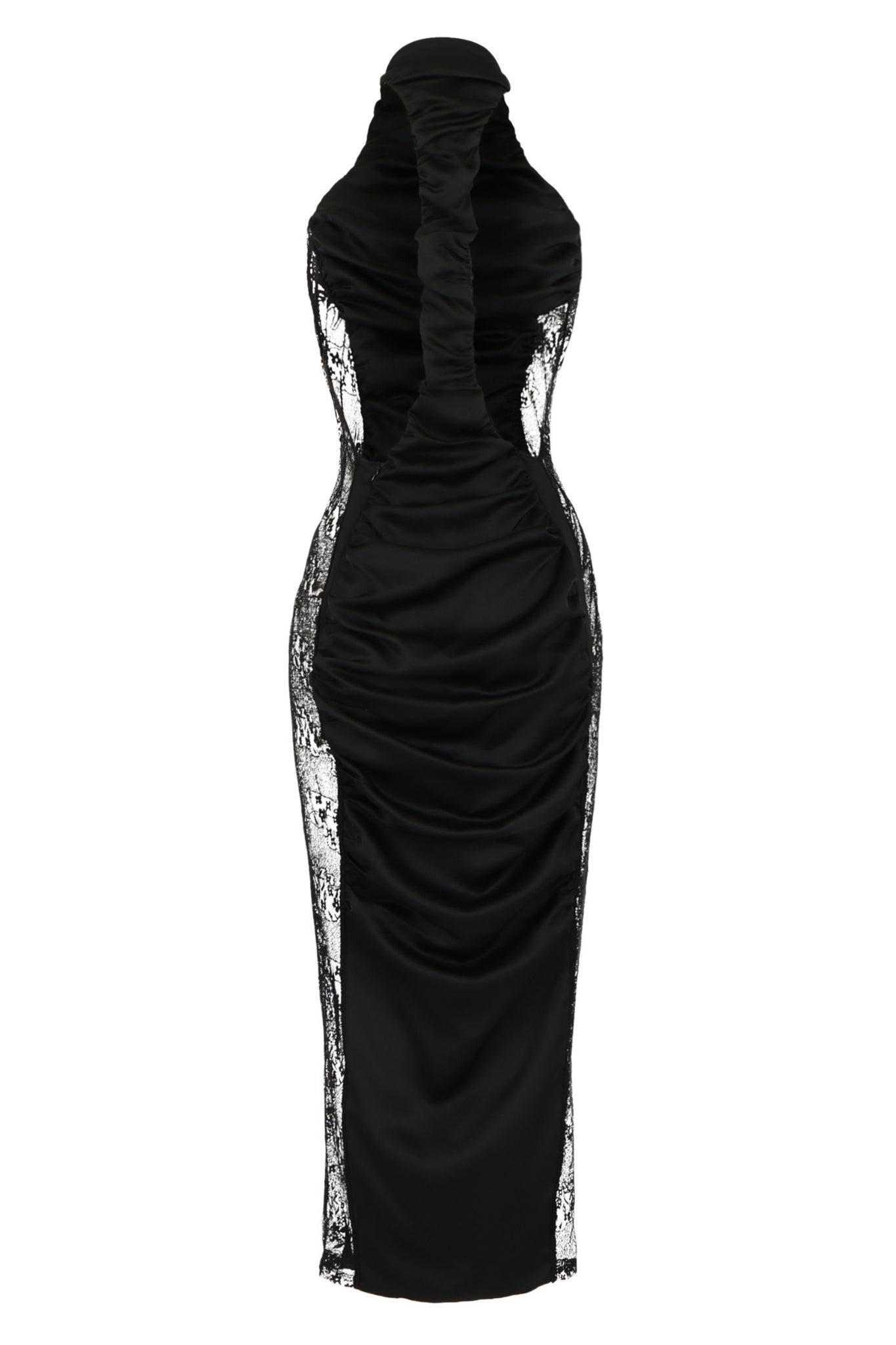 Intrigue Him Black Lace Satin Dress Clothing Ellaé Lisqué