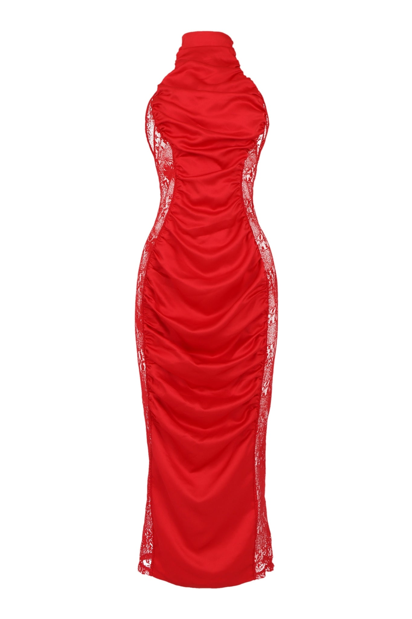Intrigue Him Red Lace Satin Dress Clothing Ellaé Lisqué
