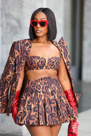 Dreya Leopard Print Blazer Jacket