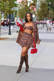 Dreya Leopard Print Blazer Jacket