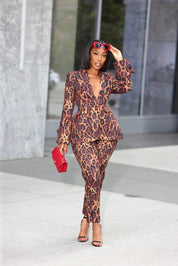 Dreya Leopard Print Trouser Pants