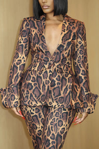 Dreya Leopard Print Blazer Jacket Clothing Ellaé Lisqué