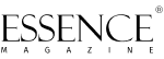 Logo of Essence Magazine on a black background
