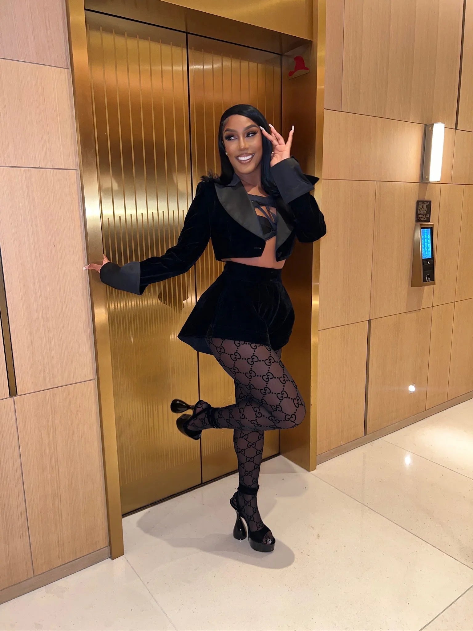 Out for the Night Black Shorts Set Clothing Ellaé Lisqué