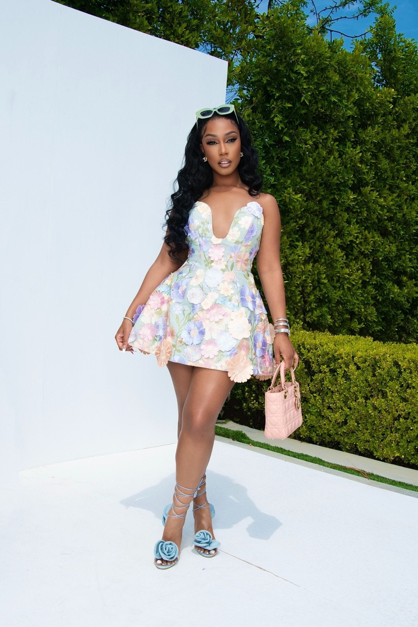 Azalea Pastel Floral Corset Dress Clothing Ellaé Lisqué