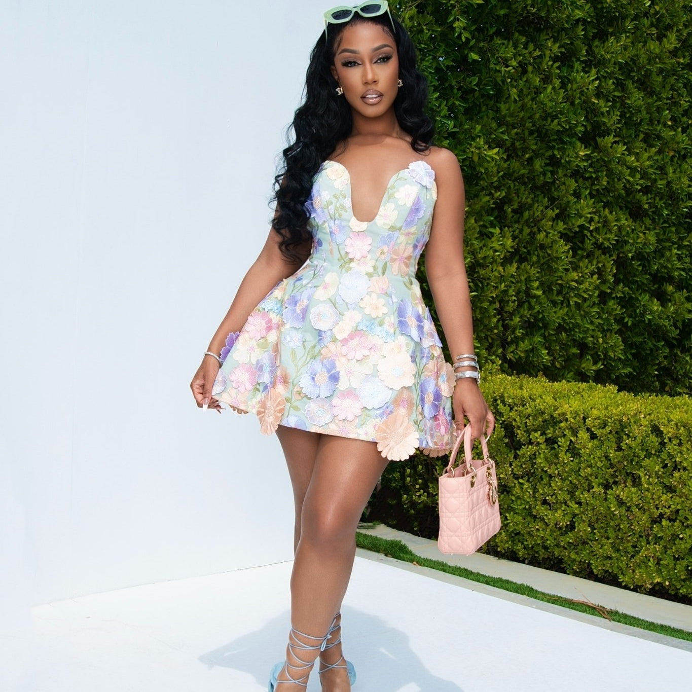Azalea Pastel Floral Corset Dress Clothing Ellaé Lisqué