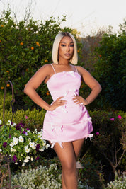 Layla Pink Bow Dress Clothing Ellaé Lisqué