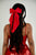 Red Silky Satin Hairbow