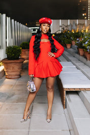 Visionary Woman Red Skort Jumpsuit Clothing Ellaé Lisqué