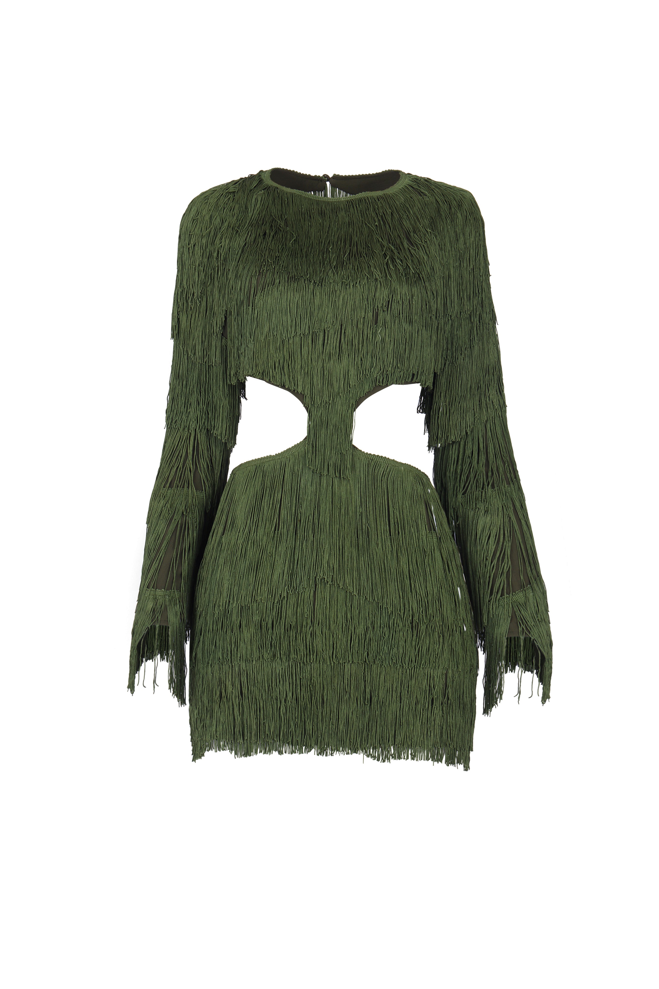 Set Me Free Green Fringe Dress Clothing Ellaé Lisqué