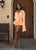 She's Expensive Orange Satin Shorts Set
