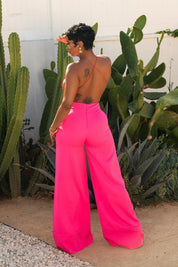 Sunset Oasis Hot Pink Jumpsuit Clothing Ellaé Lisqué