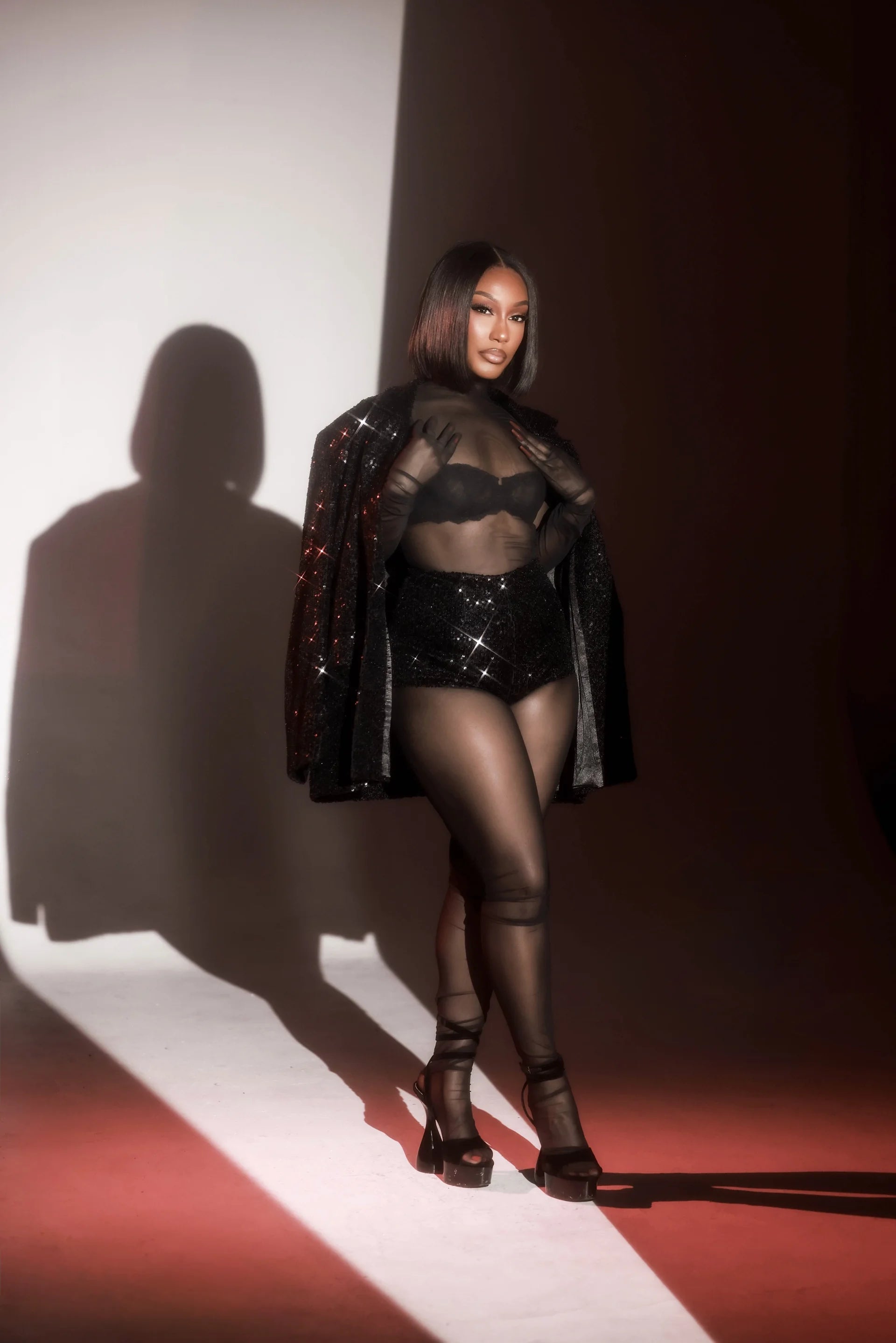 Nia Black 2-Piece Blazer Shorts Set Clothing Ellaé Lisqué