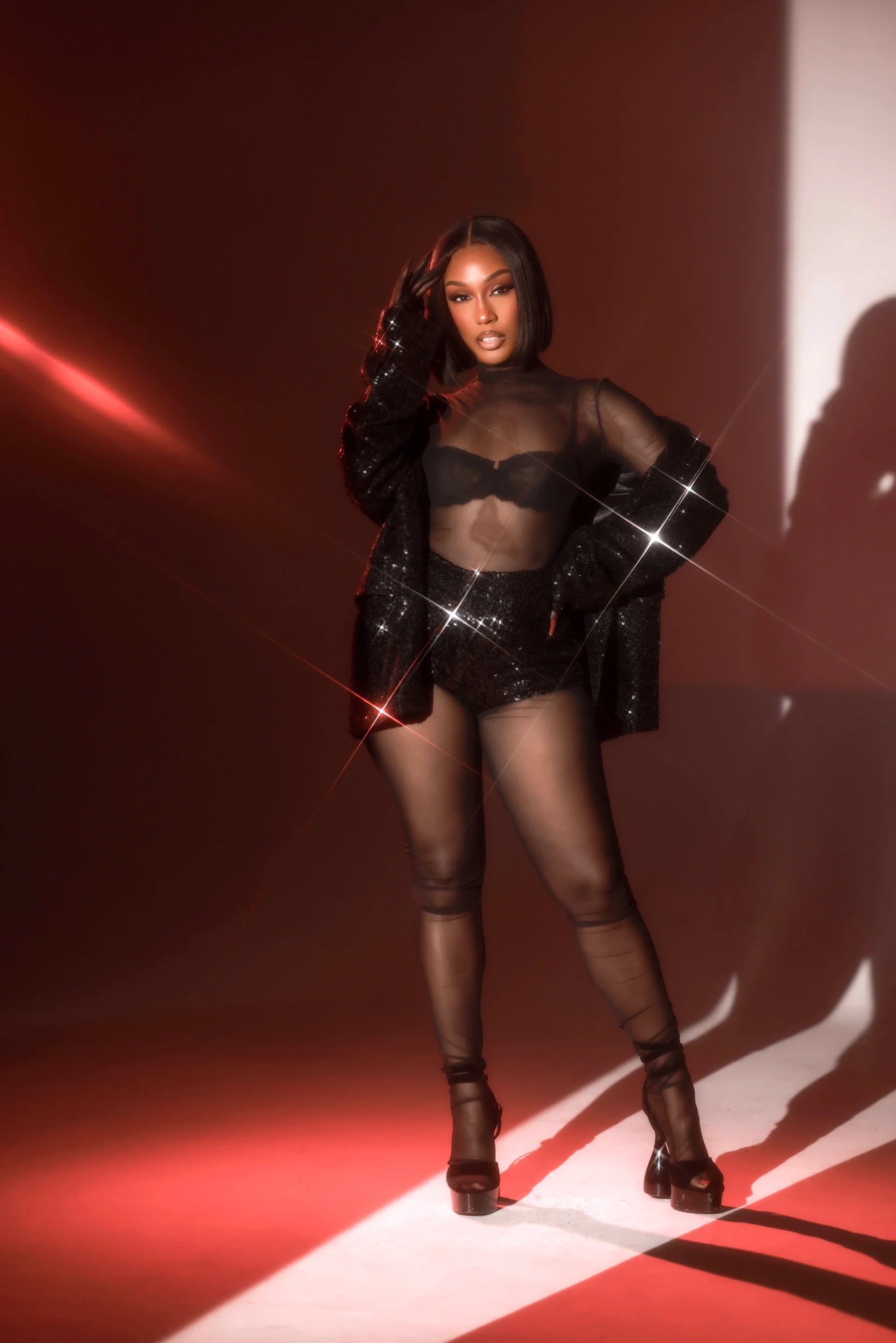 Nia Black 2-Piece Blazer Shorts Set Clothing Ellaé Lisqué