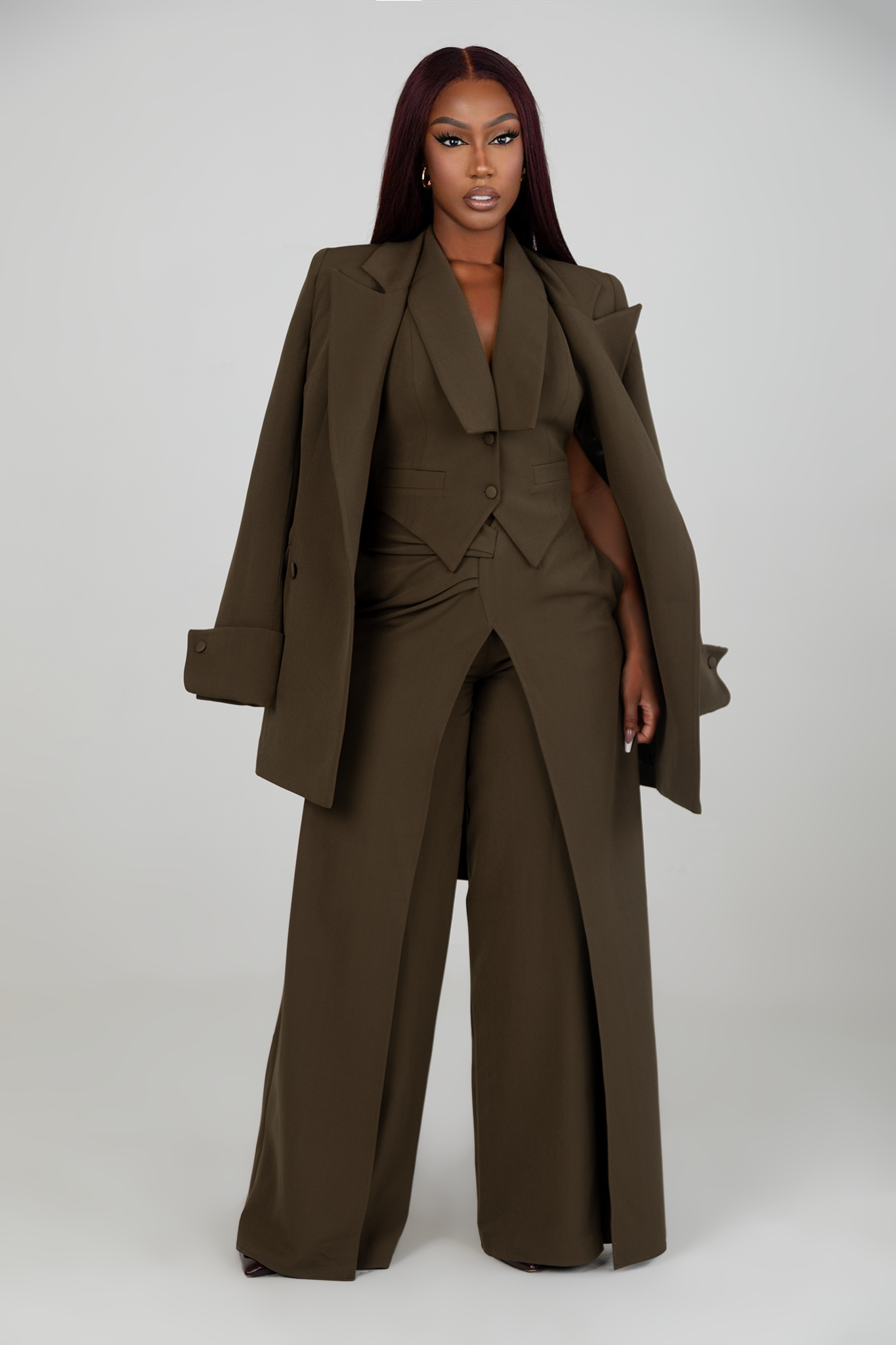 Timeless Moment Olive Wide Leg Pants Clothing Ellaé Lisqué