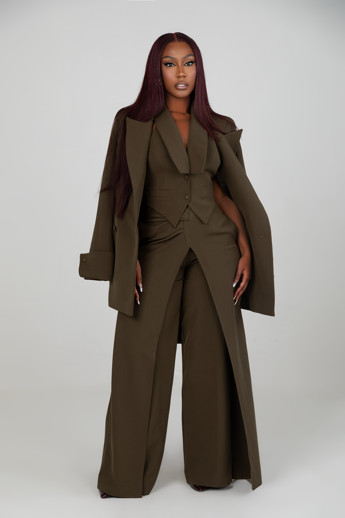 Timeless Moment Olive Wide Leg Pants Clothing Ellaé Lisqué