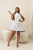 Vera White Marble Ruffle Mini Dress