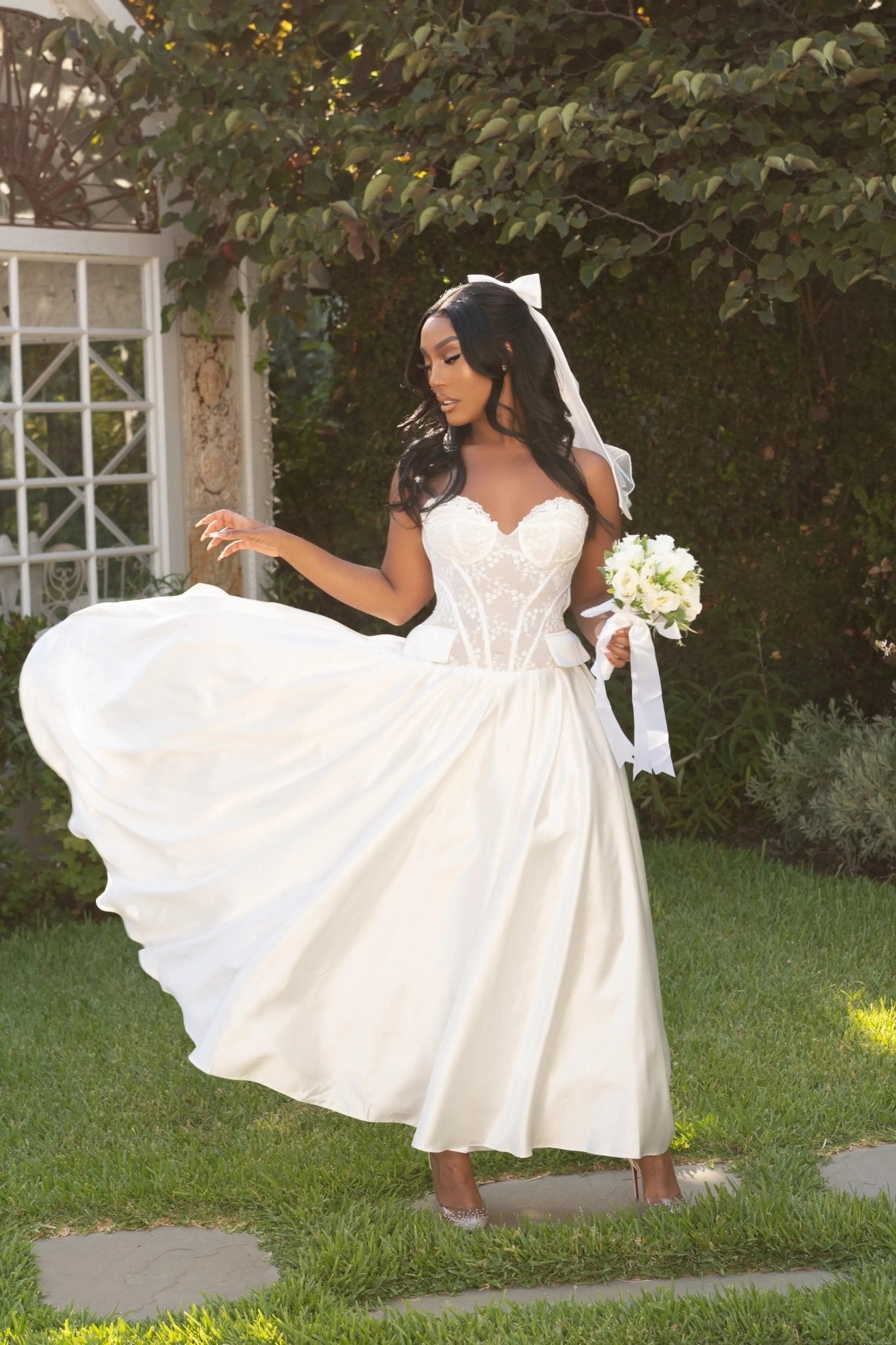 Divine Love White Corset Dress Clothing Ellaé Lisqué