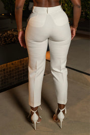 Boss Chic White Pants Clothing Ellaé Lisqué