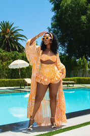 Seraphina Yellow 3-Piece Ruffle Shorts Set Clothing Ellaé Lisqué