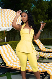 Blair Yellow Capri Set Clothing Ellaé Lisqué