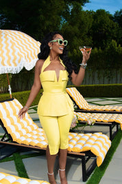 Blair Yellow Capri Set Clothing Ellaé Lisqué