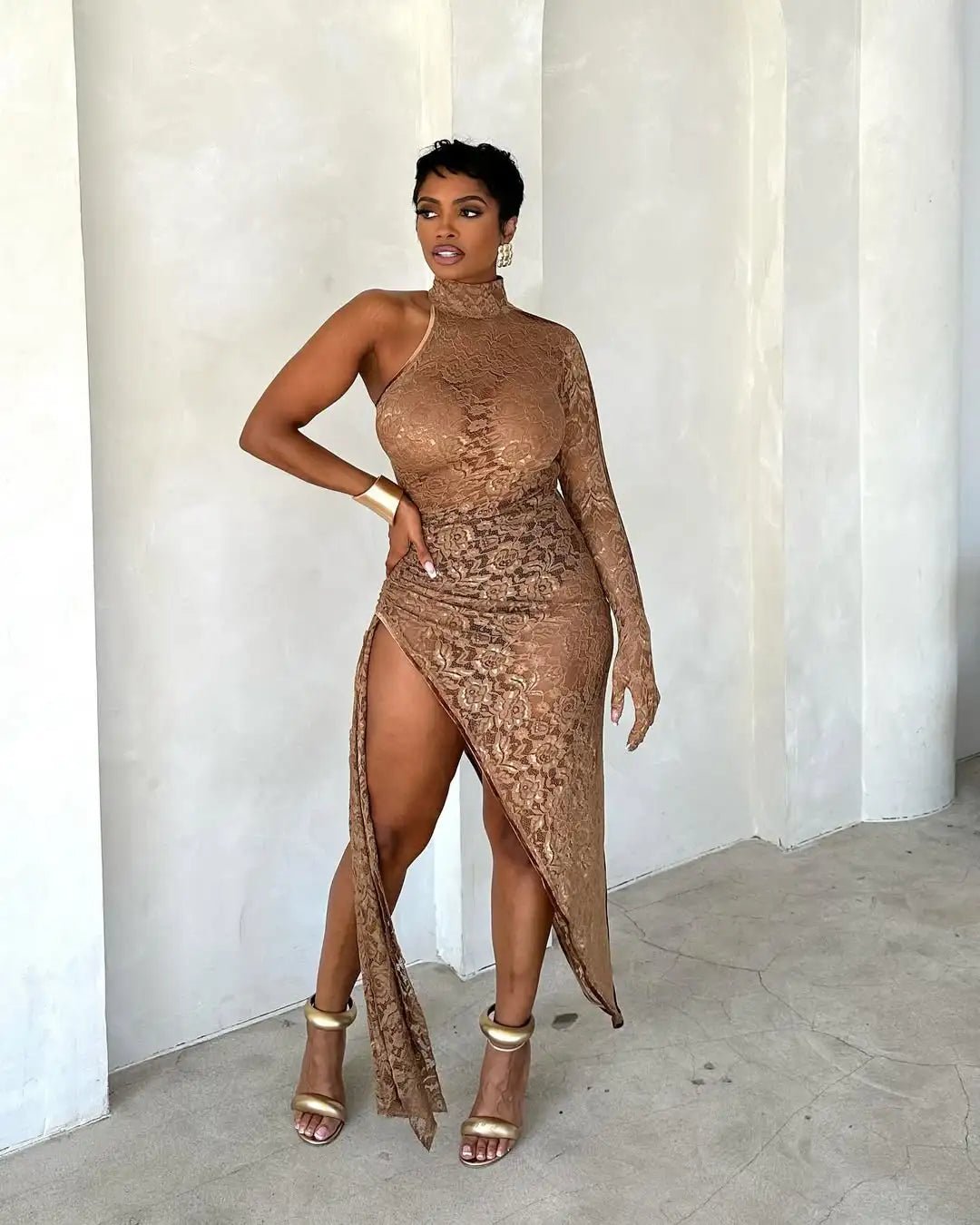 Barely There Lace Dress Nude | Ella Lisqu Barely There Lace Dress Nude | Ella Lisqu