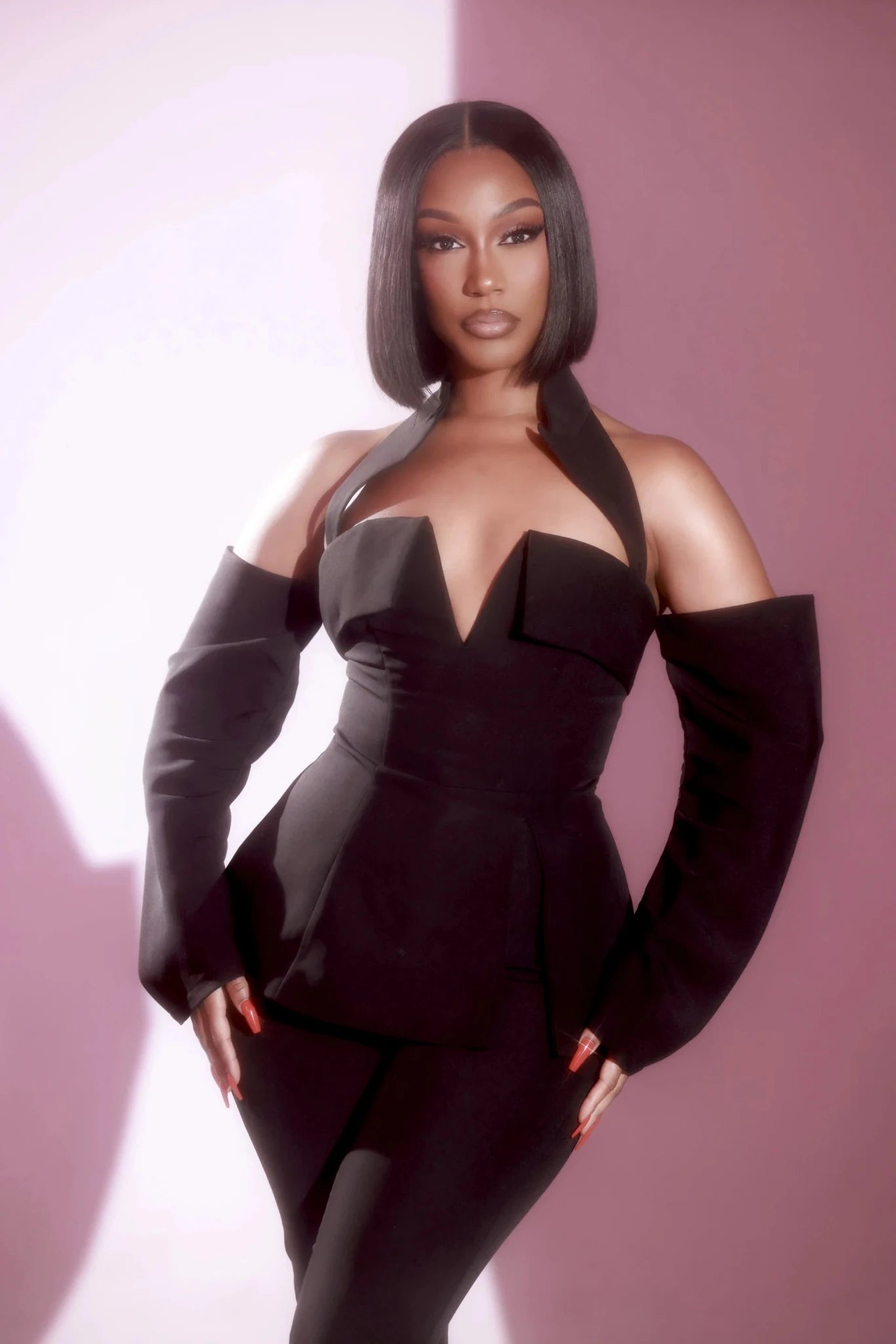 Blair Black Sleeved Capri Set Clothing Ellaé Lisqué