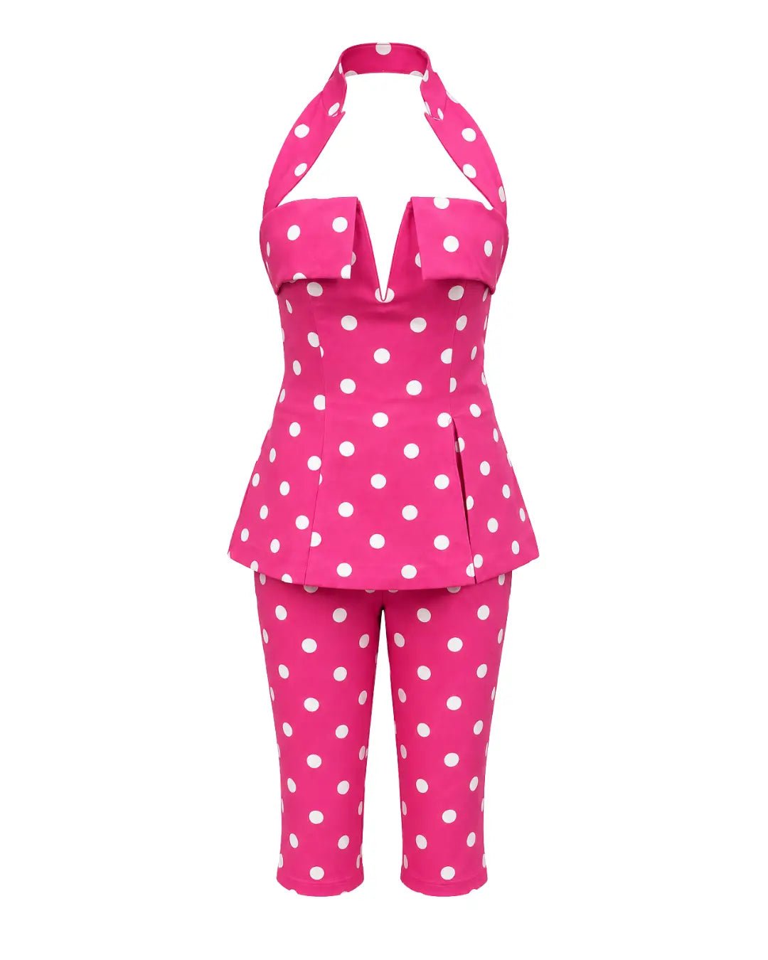 Blair Pink Polka Dot Capri Set Ellaé Lisqué