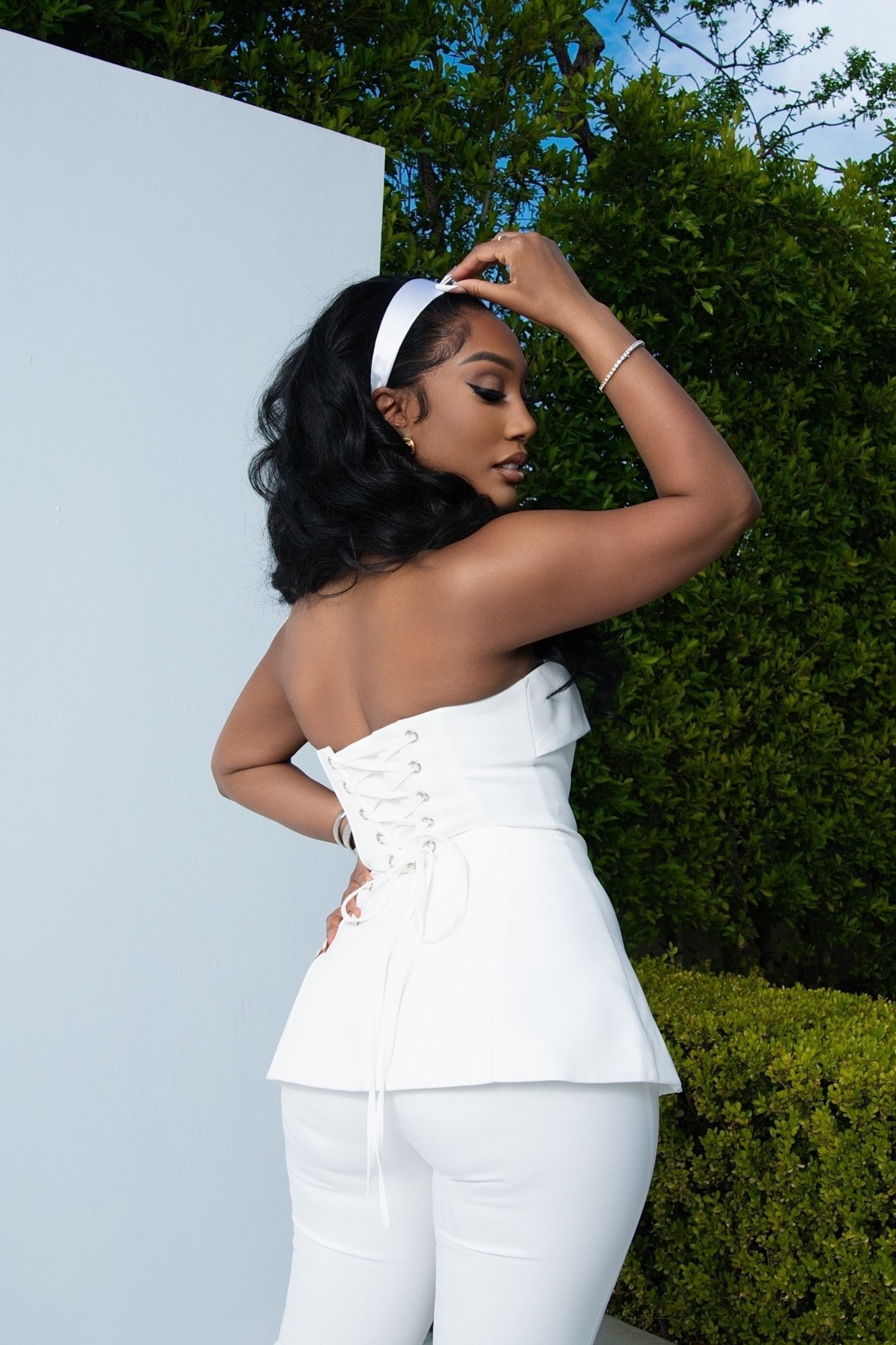White Capri Set Blair | XS-3XL | Perfect for Birthdays & Euro Summer