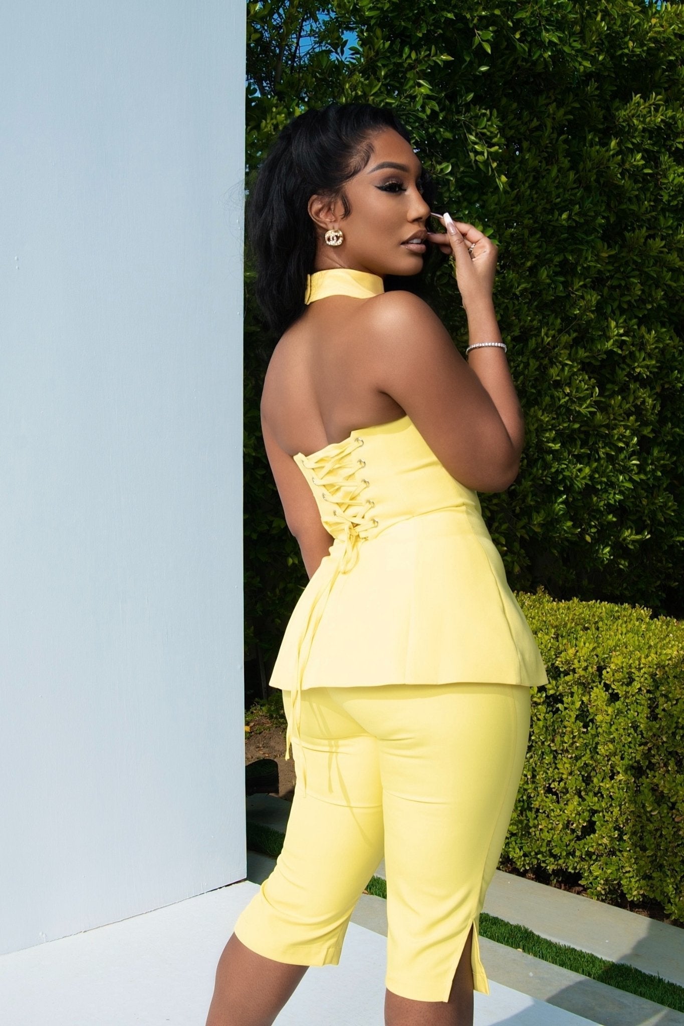 Blair Yellow Capri Set Clothing Ellaé Lisqué