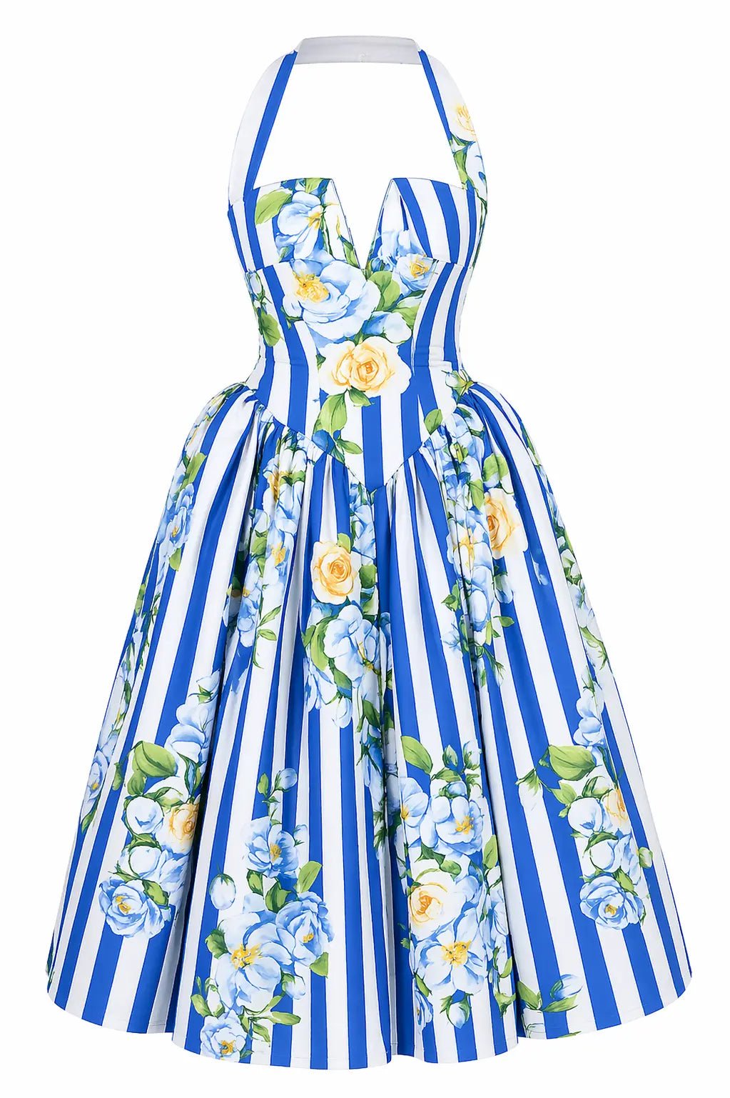 Celine Pink Striped Floral Corset Maxi Dress (Copy) Clothing Ellaé Lisqué