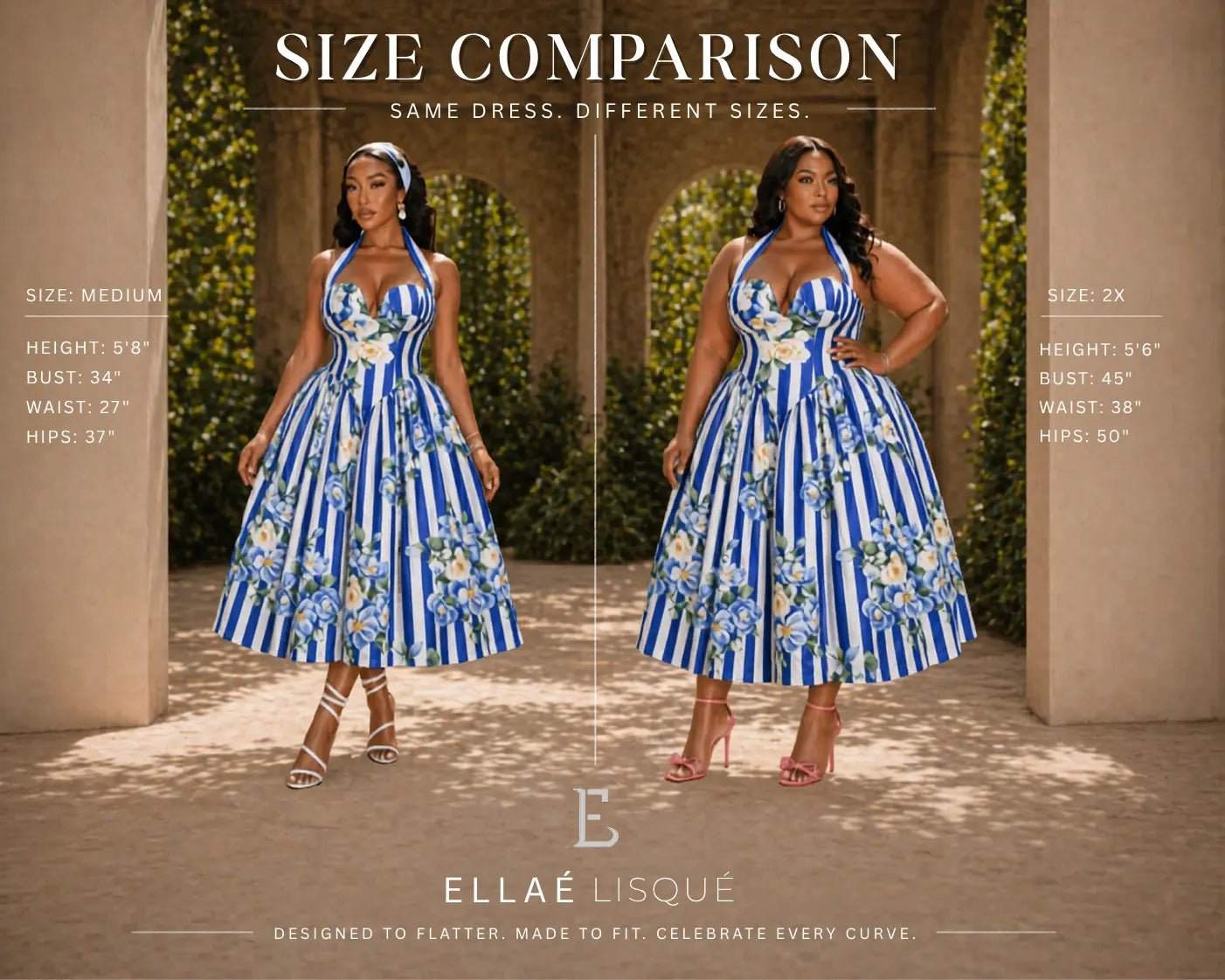 Celine Pink Striped Floral Corset Maxi Dress (Copy) Clothing Ellaé Lisqué