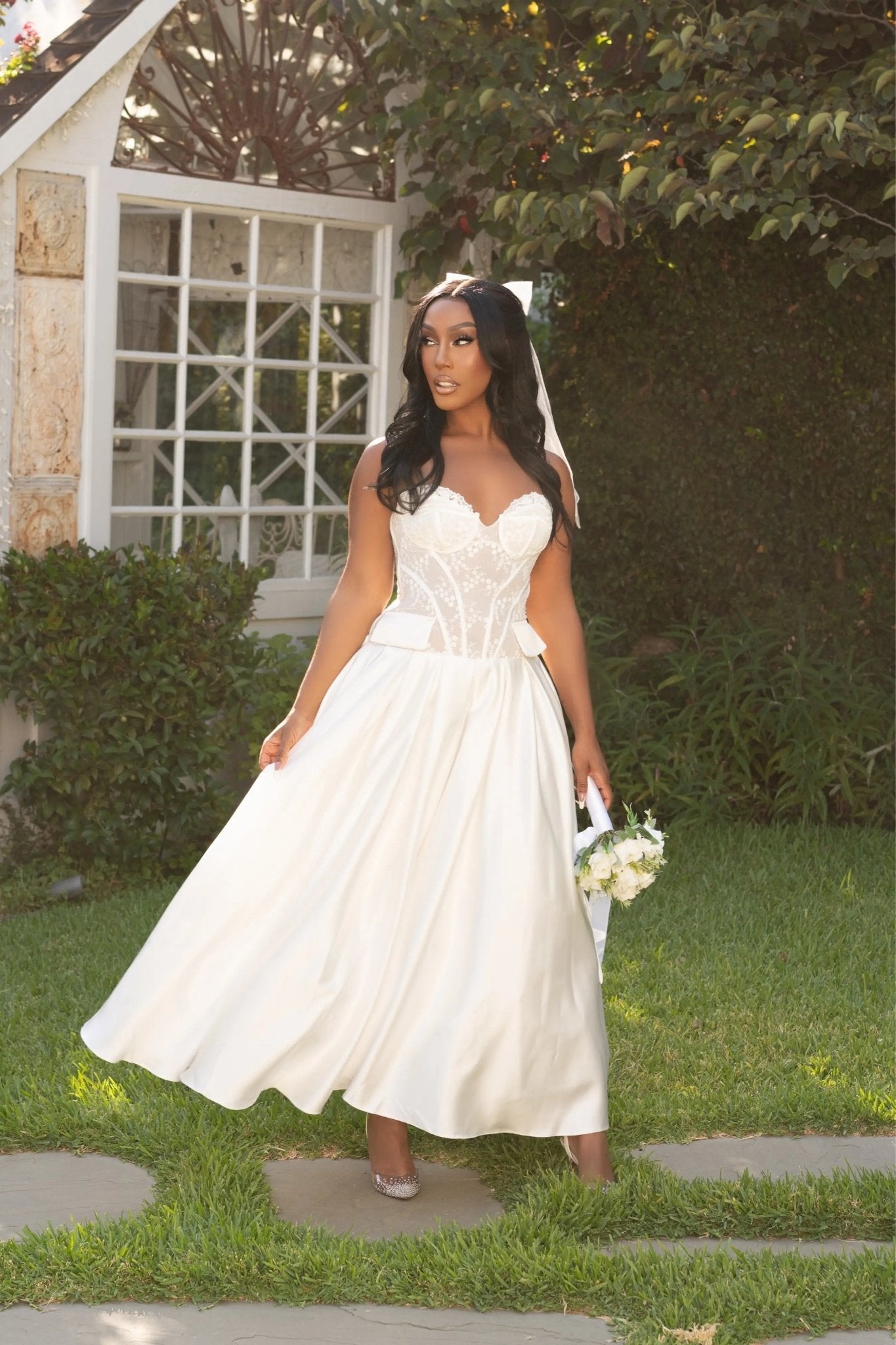 Divine Love Corset Dress White
