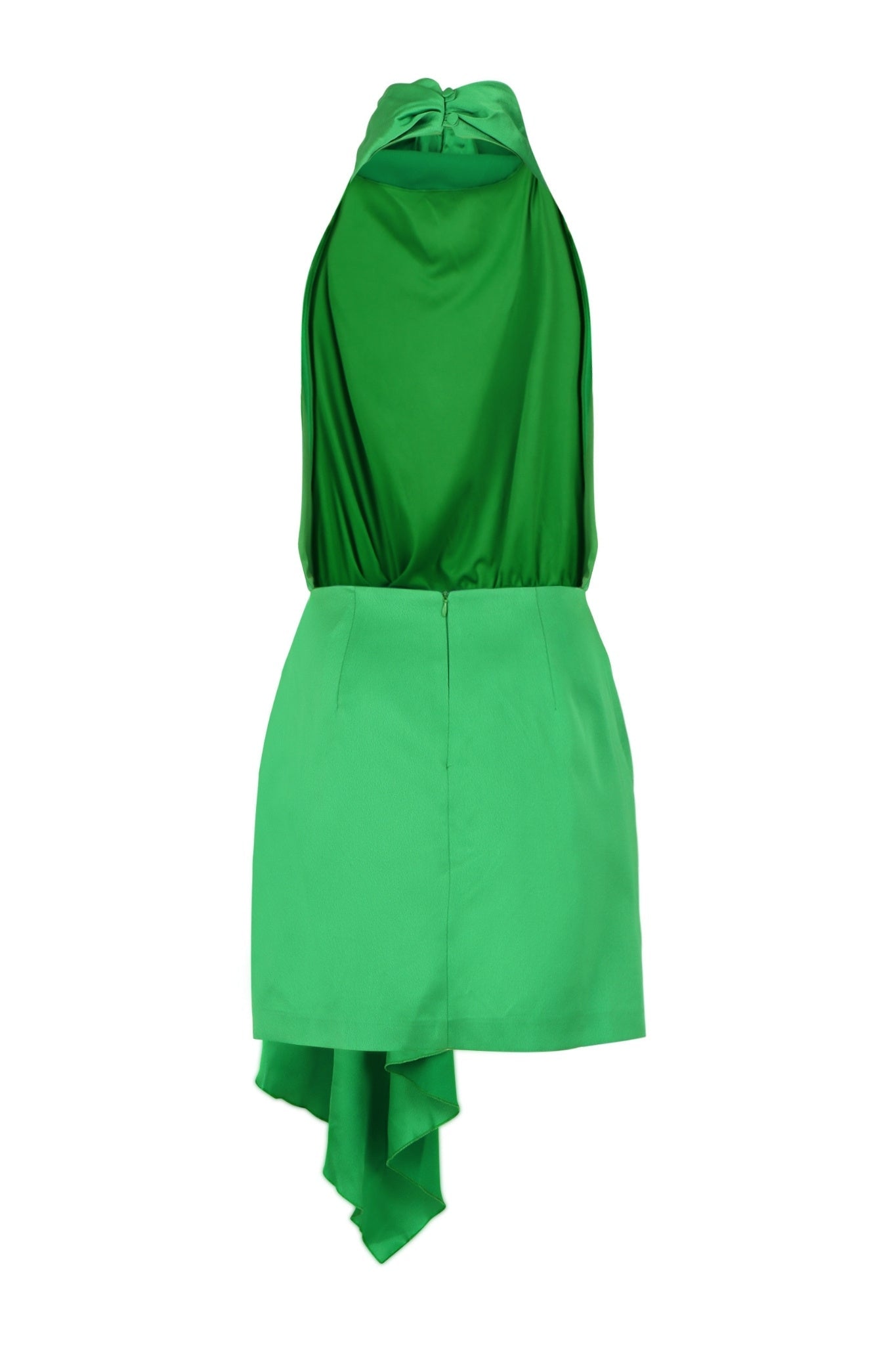 Drape Me Baby Green Satin Dress Clothing Ellaé Lisqué