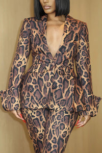 Dreya Leopard Print Blazer Jacket Clothing Ellaé Lisqué