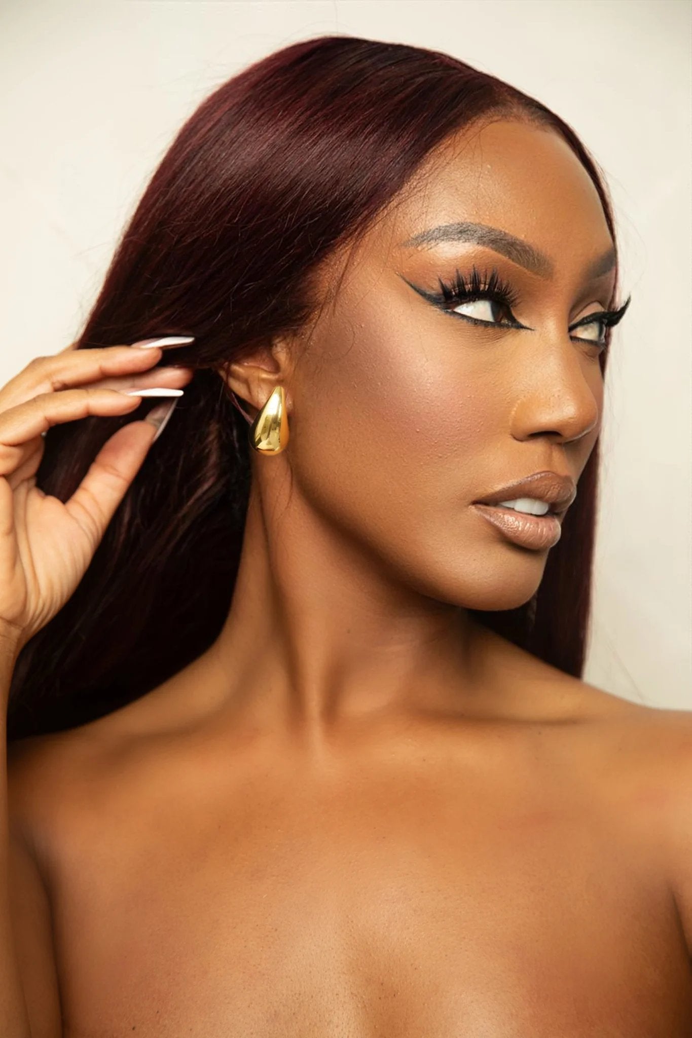 Gold Teardrop Earrings Apparel & Accessories Ellaé Lisqué