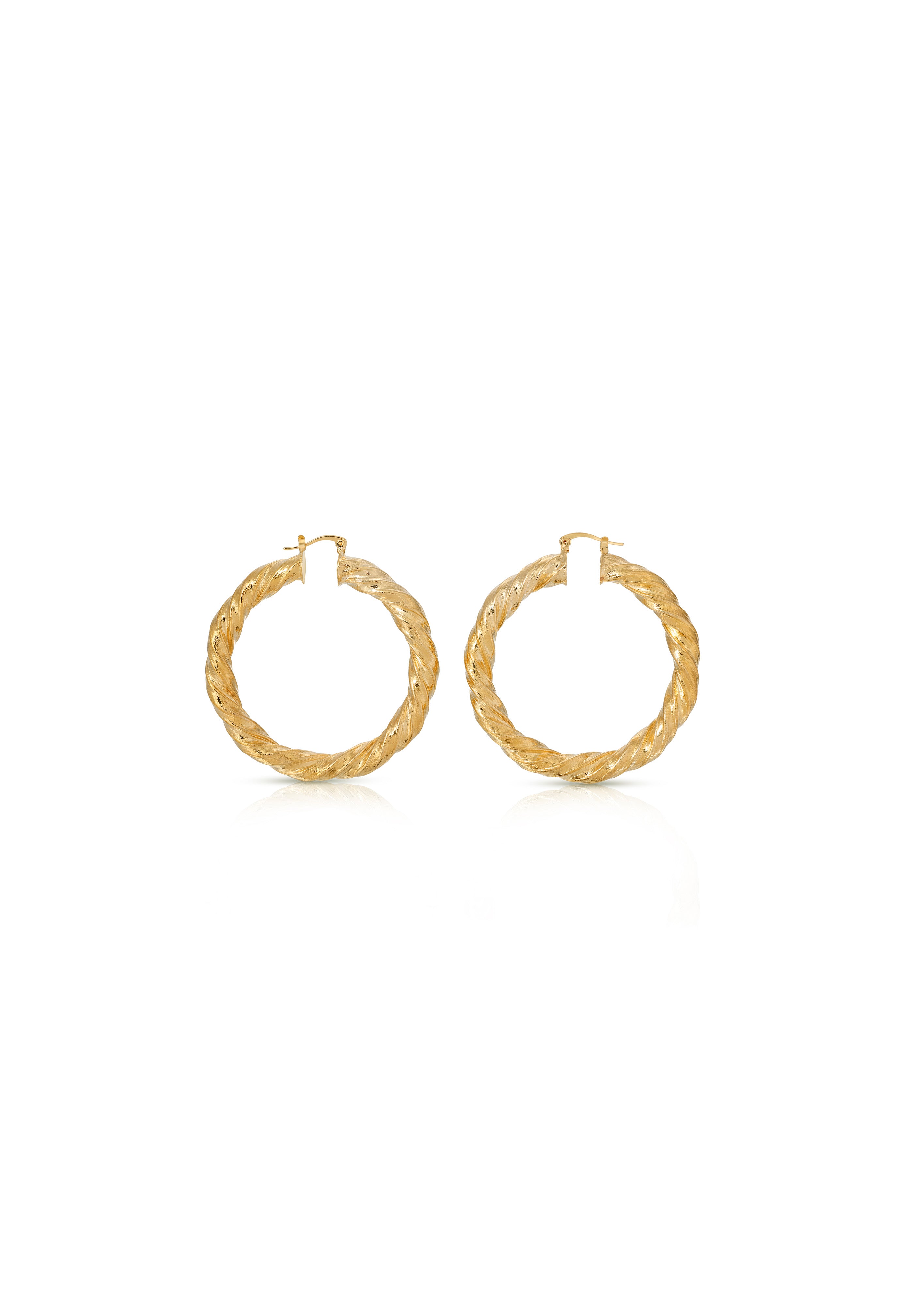 Endless Gold Cable Hoops Apparel & Accessories Ellaé Lisqué