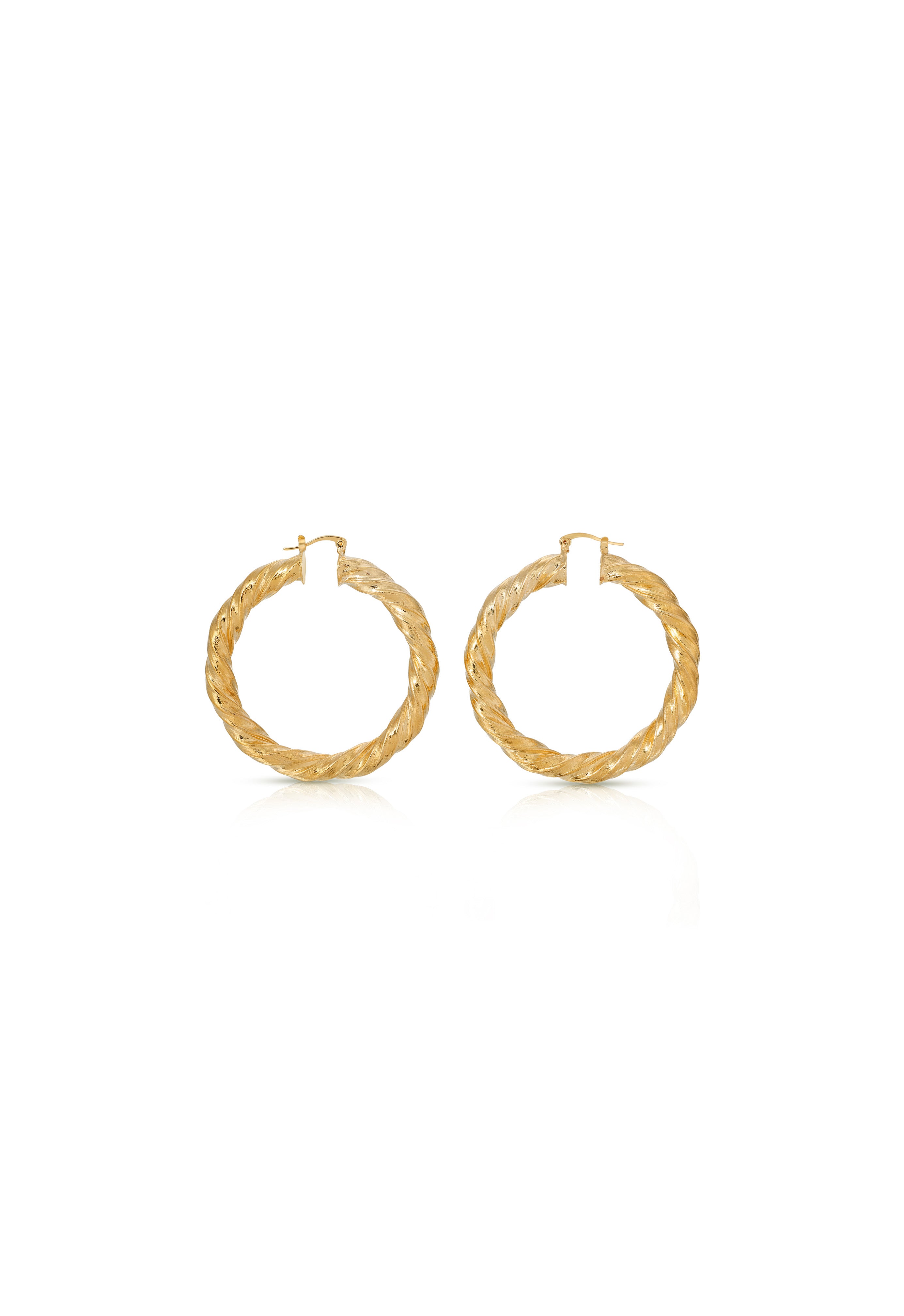 Endless Gold Cable Hoops