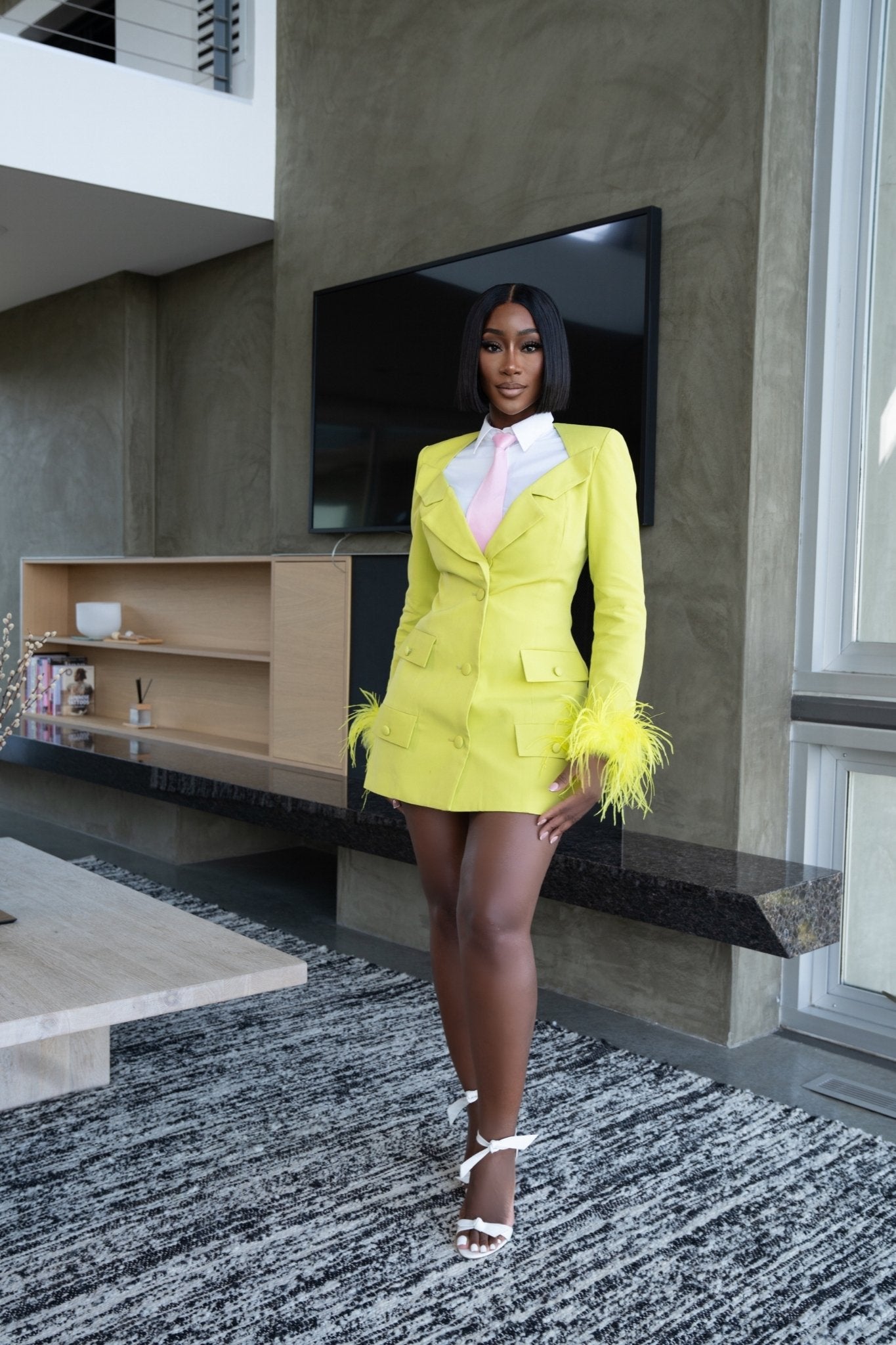 Boss Chic Lime Blazer Dress Clothing Ellaé Lisqué