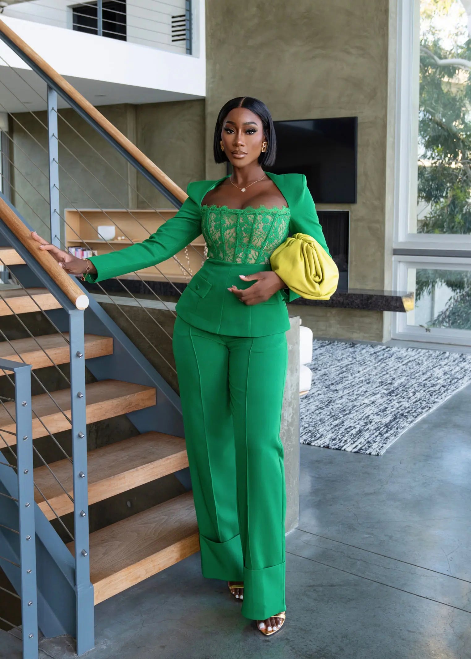 Suit Yourself Green Lace Corset Set Clothing Ellaé Lisqué