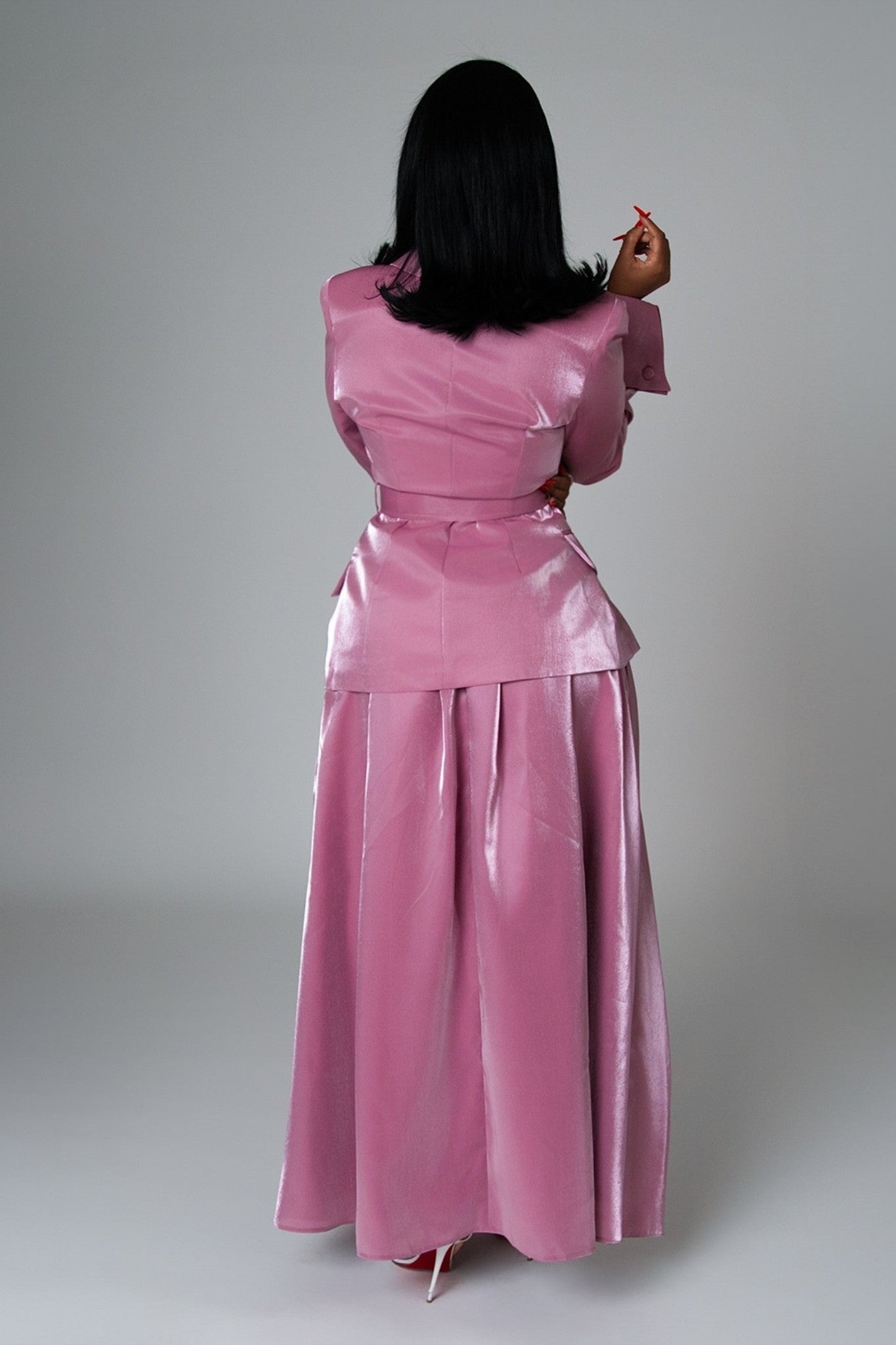 Iris Pink Pleated Skirt Set Clothing Ellaé Lisqué