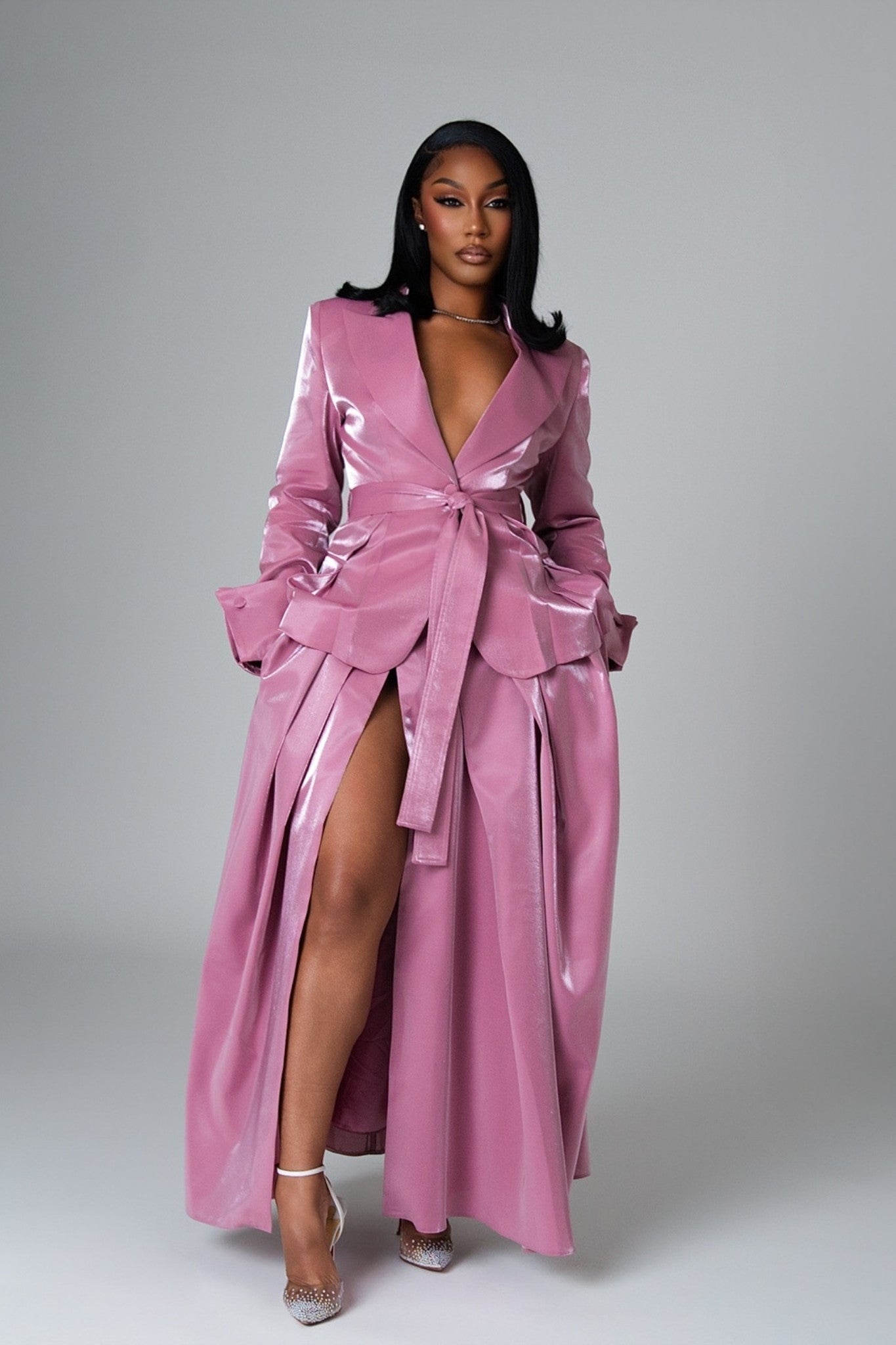 Iris Pink Pleated Skirt Set Clothing Ellaé Lisqué