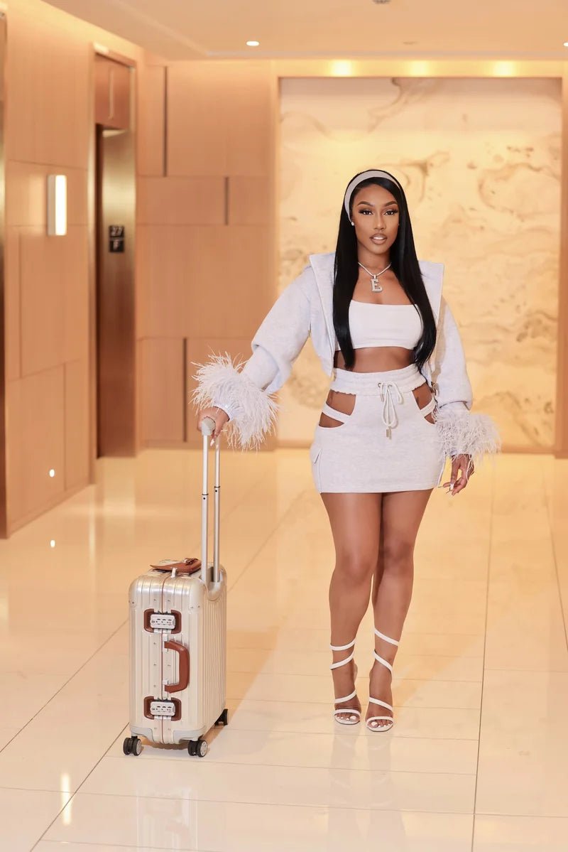 Jolie Gray Cargo Mini Skirt - Ellaé Lisqué