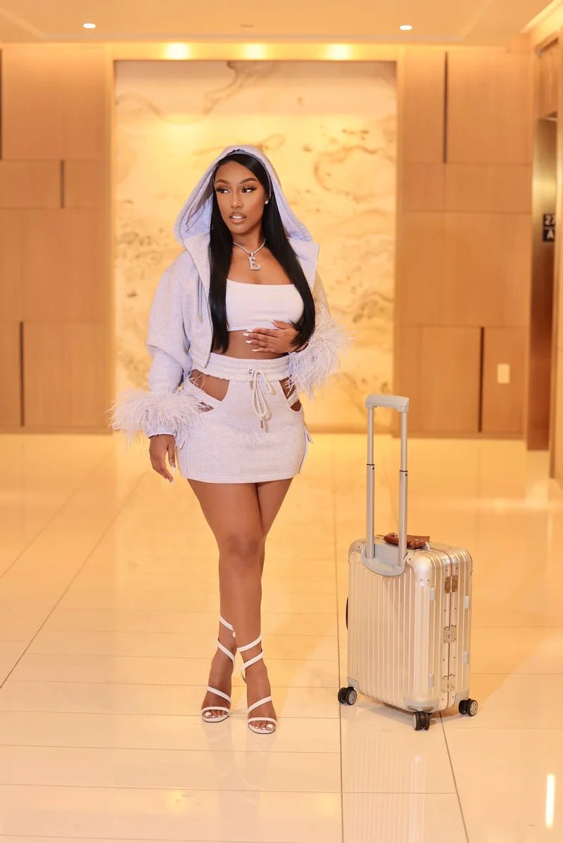 Jolie Gray Cargo Mini Skirt - Ellaé Lisqué