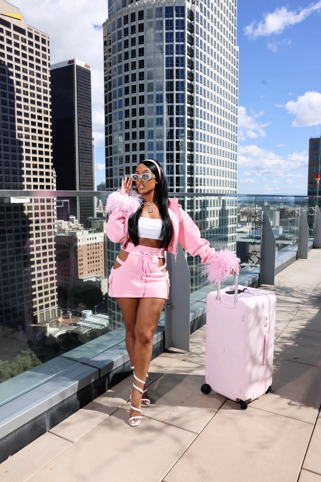 Jolie Pink Cargo Mini Skirt - Ellaé Lisqué