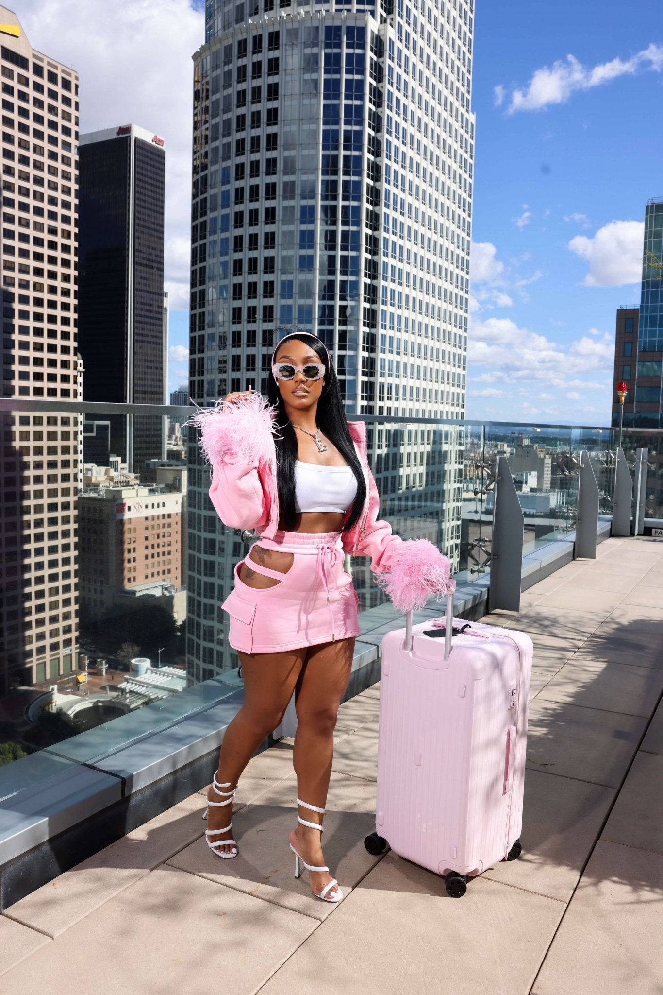 Jolie Pink Cargo Mini Skirt - Ellaé Lisqué